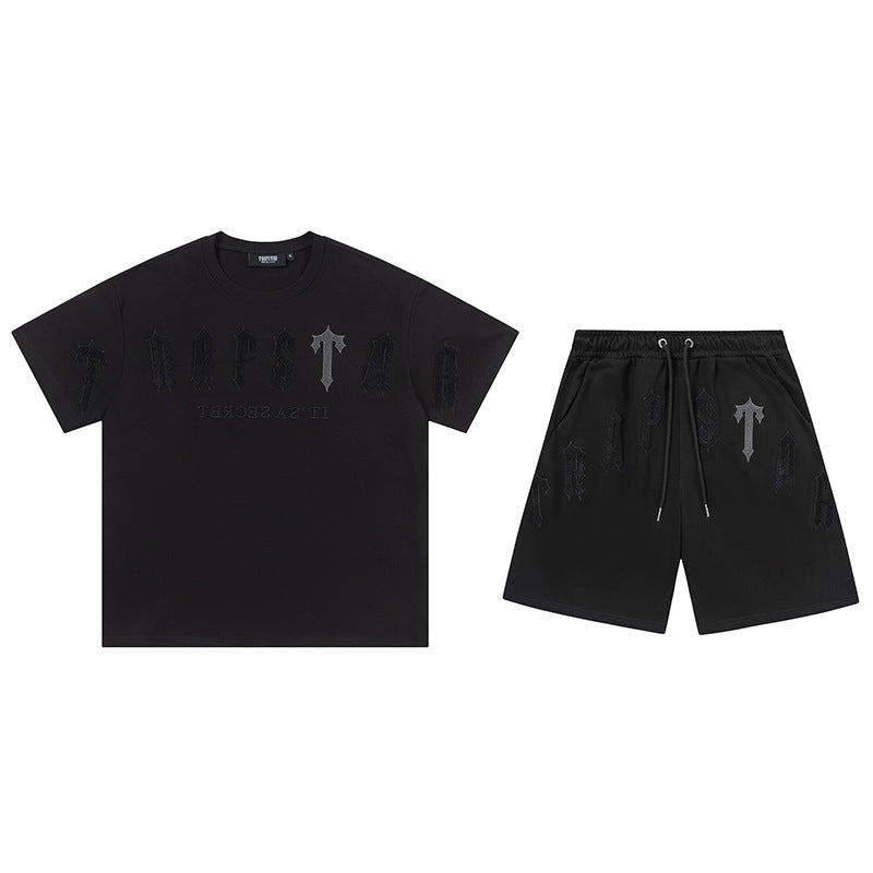 Trapstar T Mafia Short Set Triple Black