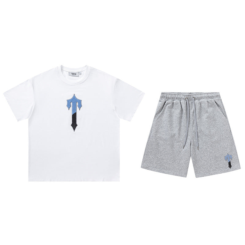 Trapstar "T" Short Set - (WHITE/BLUE/BLACK)