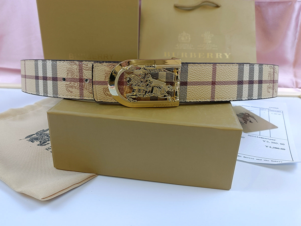 Burberry Vintage Horse Belt Gold