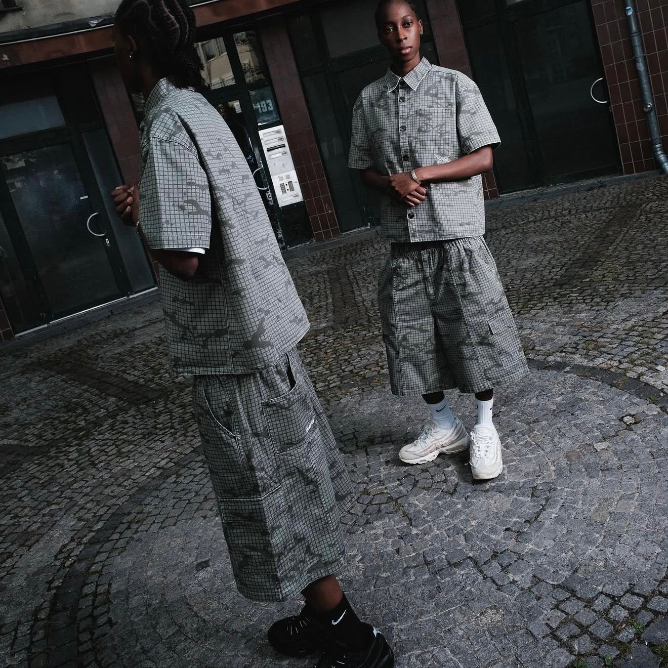 MERTRA Grid Camo Shirt Green
