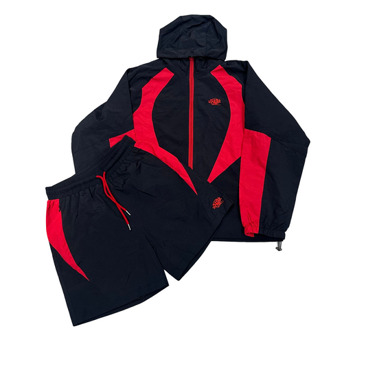 Syna World Vortex Woven Short Set Black/Red