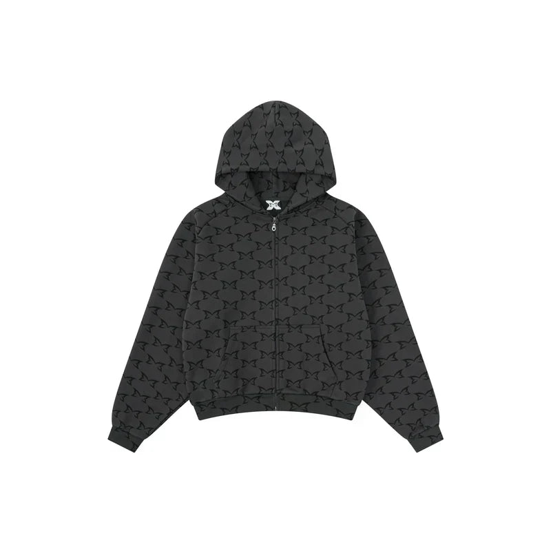 MERTRA Monogram Hoodie Dark Grey