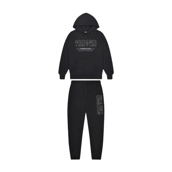 Trapstar Decoded Hooded Panel Tracksuit Black