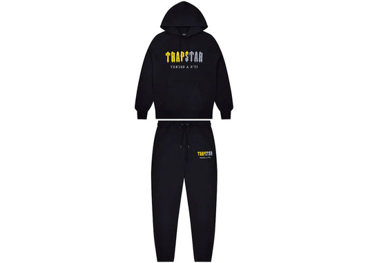 Trapstar Chenille Decoded Hoodie Tracksuit Black/Yellow