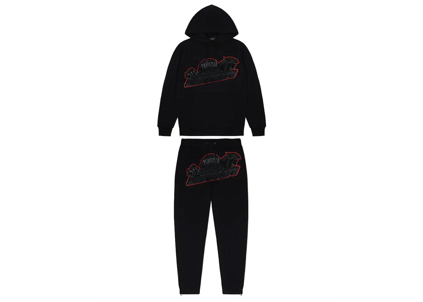 Trapstar Shooters Hoodie 2.0 Tracksuit Black/Red