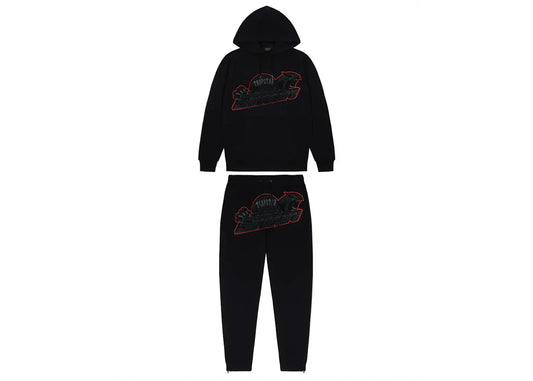 Trapstar Shooters Hoodie 2.0 Tracksuit Black/Red