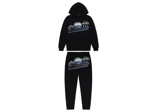Trapstar Shooters Hoodie 2.0 Tracksuit Black/Blue