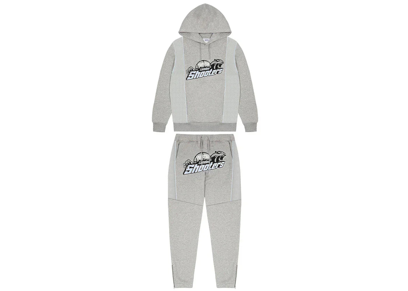 Trapstar Shooters Technical Hoodie Tracksuit Grey/Blue