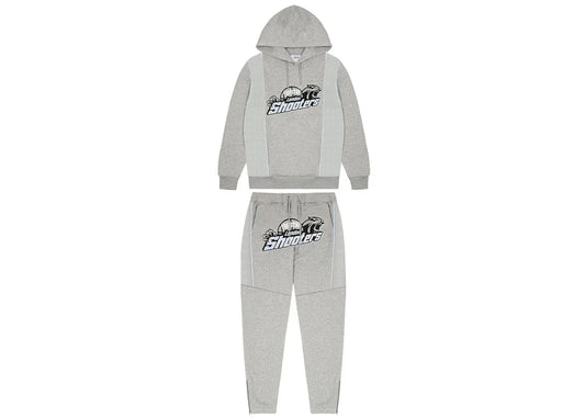 Trapstar Shooters Technical Hoodie Tracksuit Grey/Blue