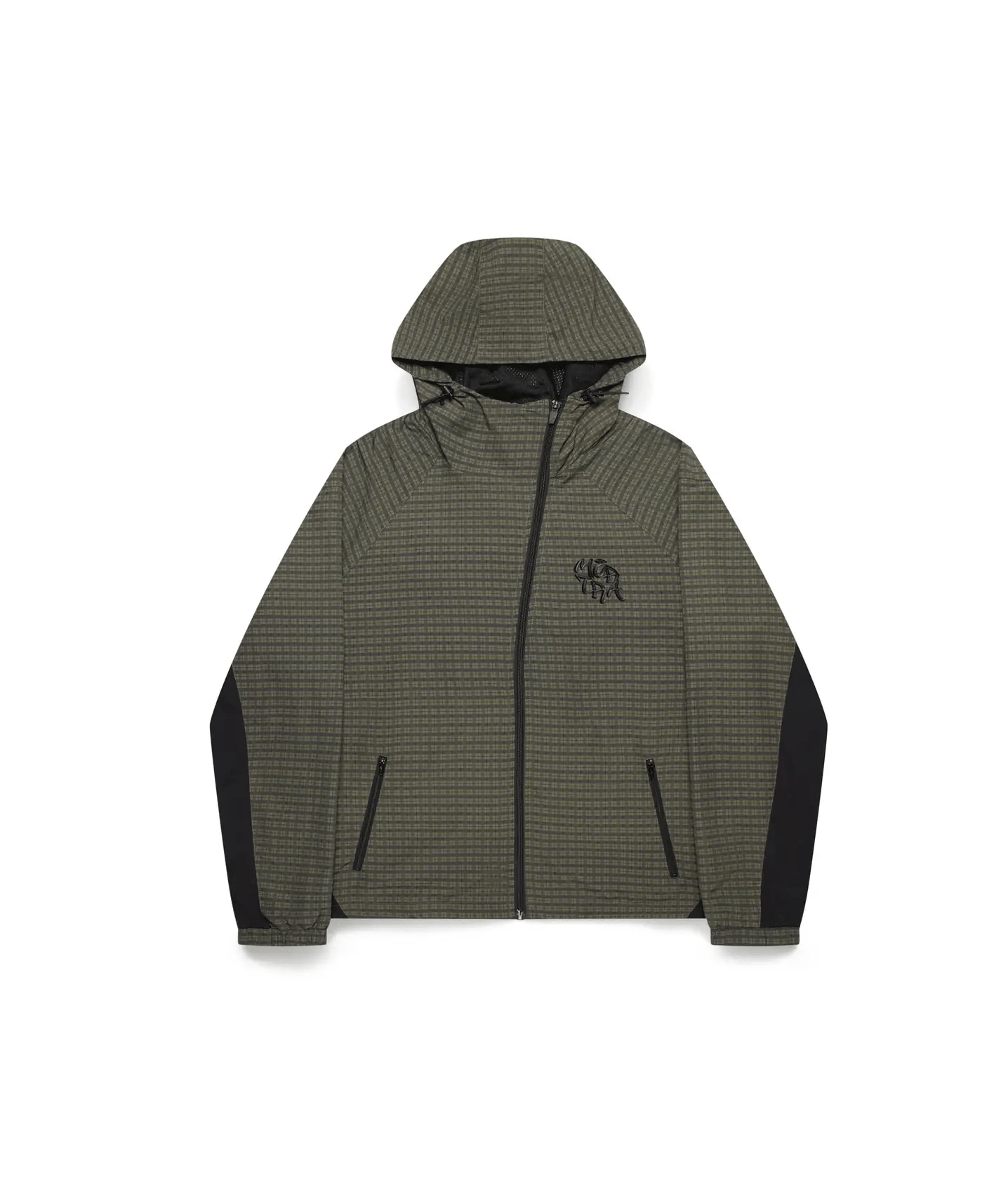 MERTRA Asymmetrical Plaid Softshell Green