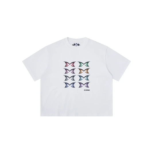 MERTRA Stacked Logo Tee - (WHITE)