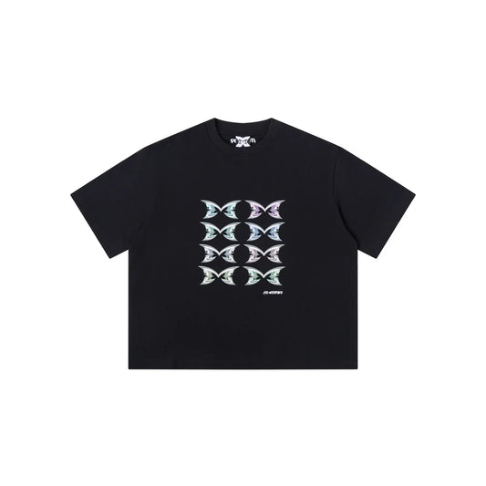 MERTRA Stacked Logo Tee - (BLACK)
