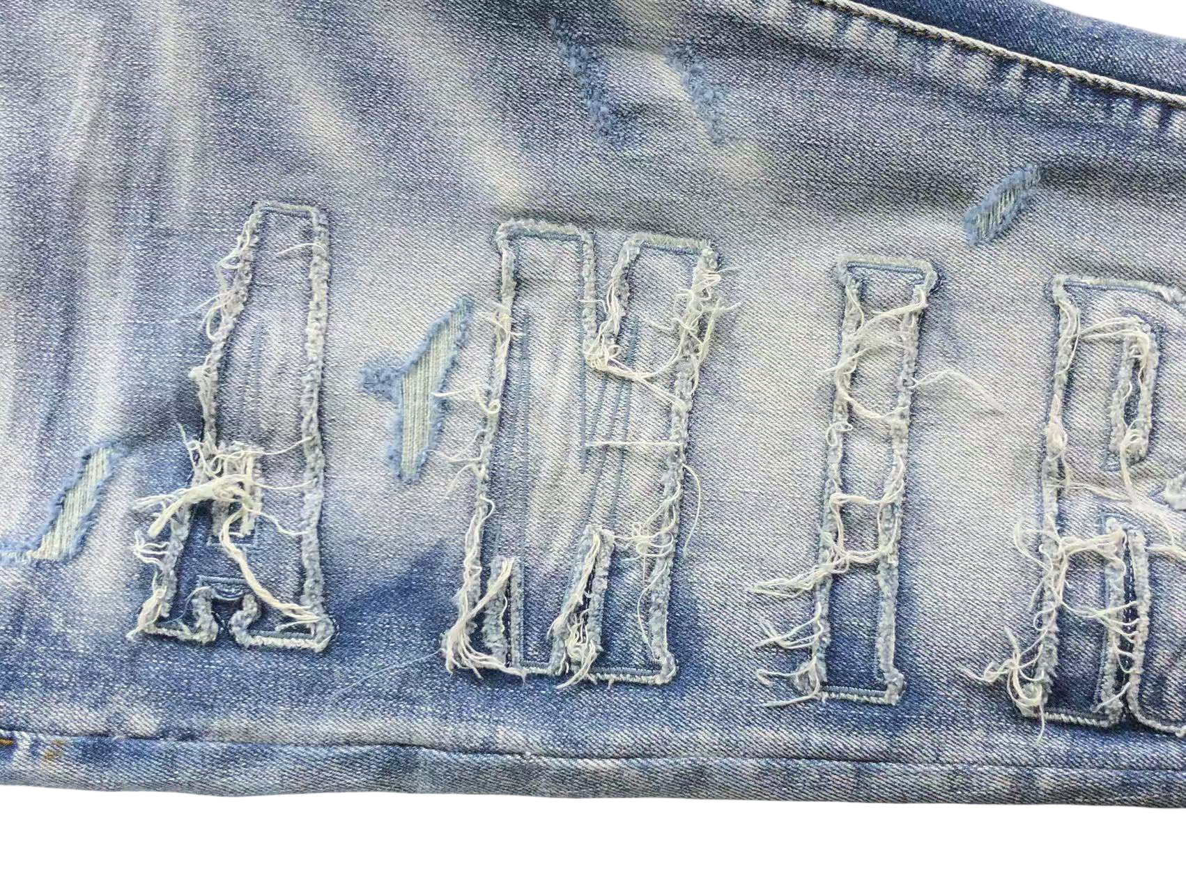 AMIRI Raw Edge Jeans Blue