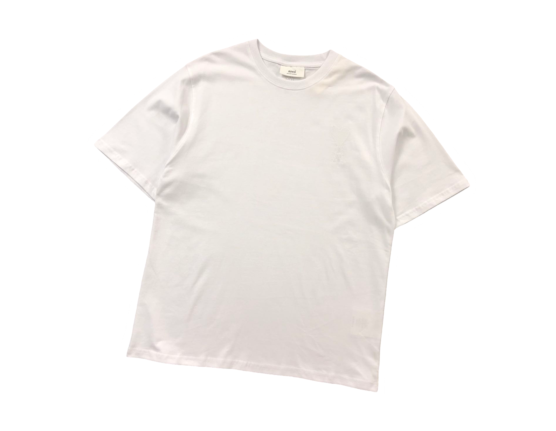 AMI Paris Pastel Fade Tee White