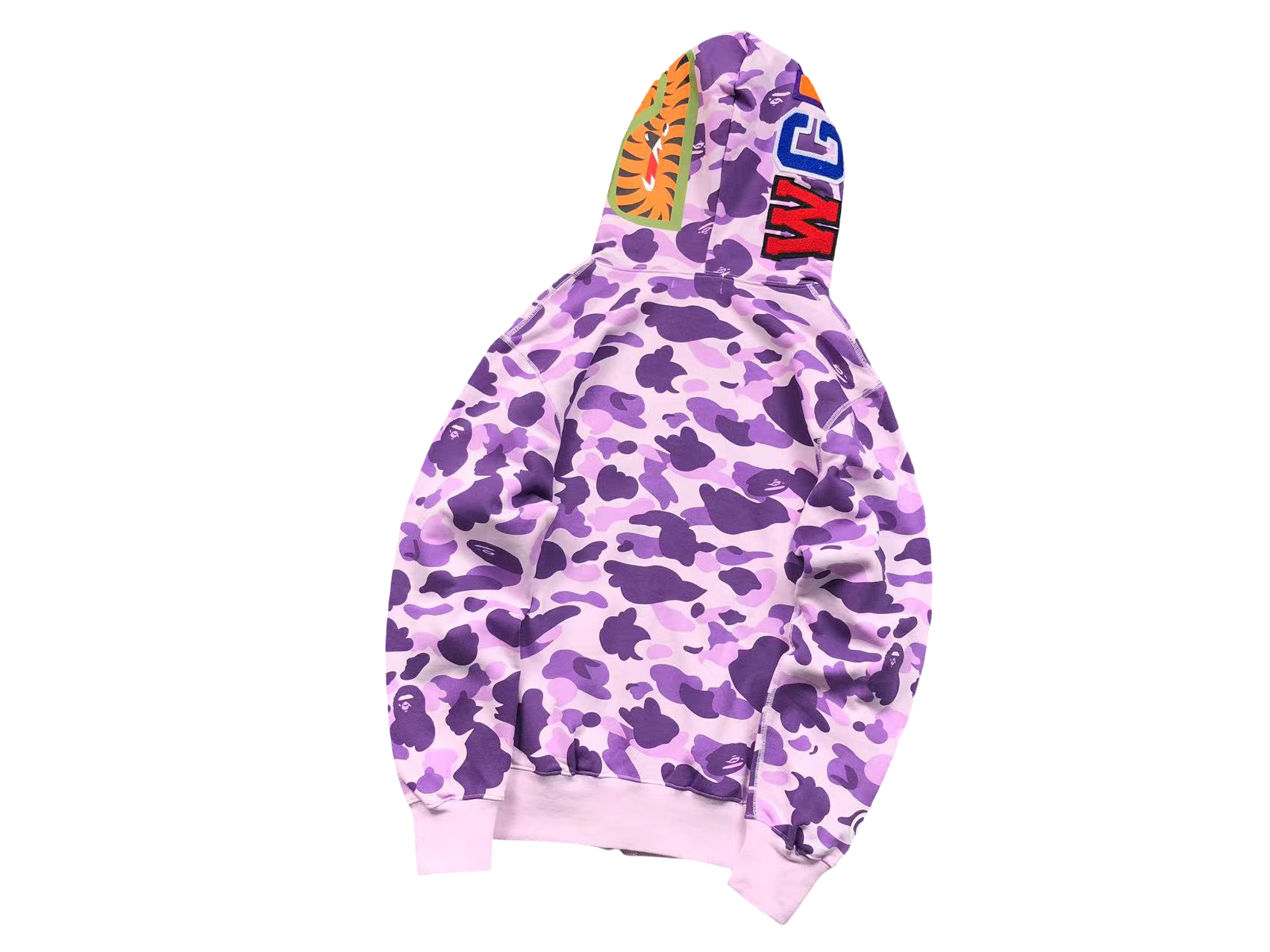 BAPE ABC Camo Shark Full Zip Hoodie Light Purple