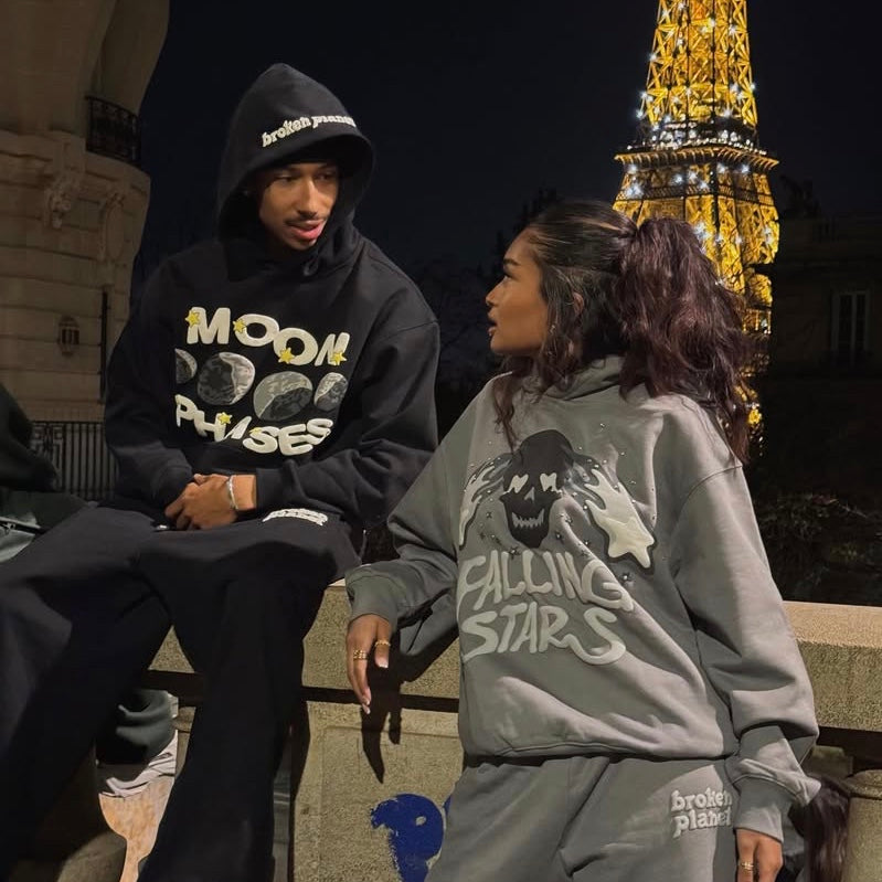 Broken Planet Moon Phase Hoodie Black