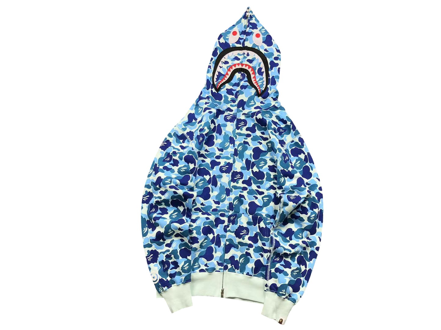 BAPE ABC Camo Shark Full Zip Hoodie Blue