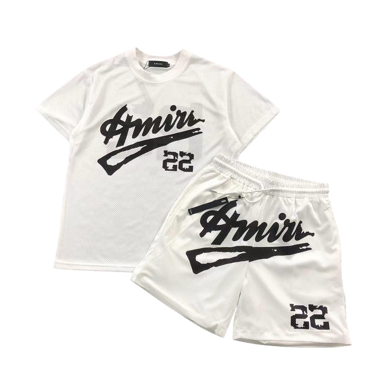 AMIRI Basketball 22 Short Set White