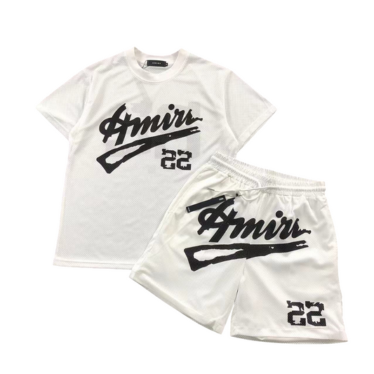 AMIRI Basketball 22 Short Set White