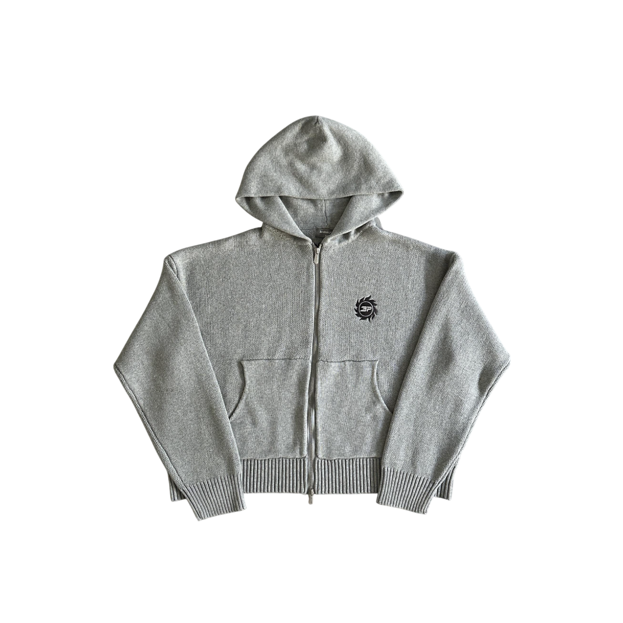 Broken Planet Basics Zip Up Grey