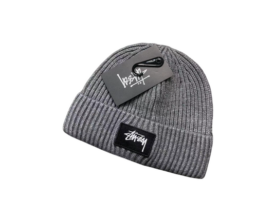 Stussy Logo Beanie Grey