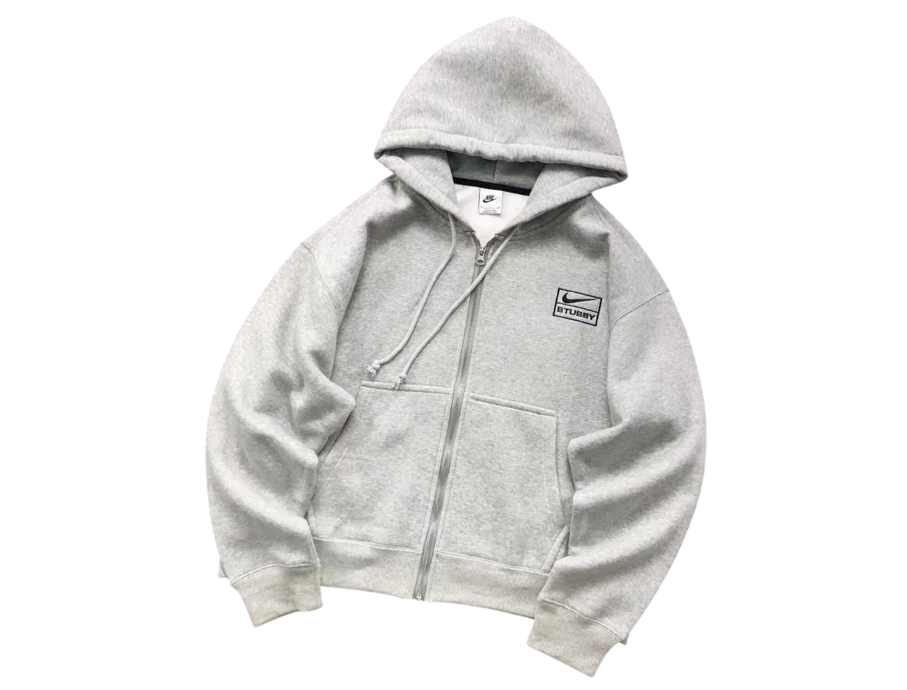 Nike x Stussy Zip Hoodie Grey
