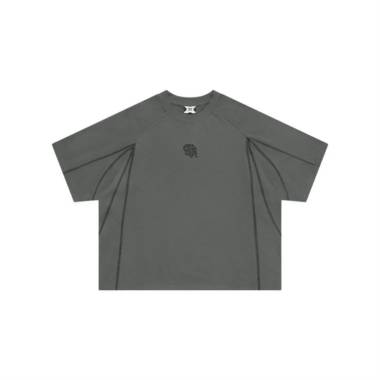 MERTRA Cross Point Tee - (CHARCOAL)