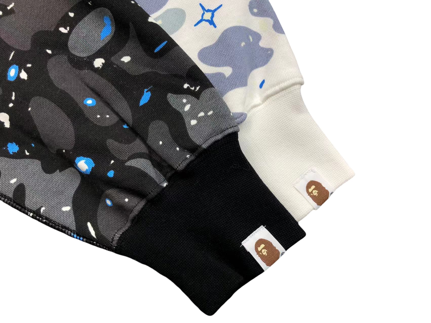 BAPE Camo Shark Wide Full Zip Double Hoodie Black Multi