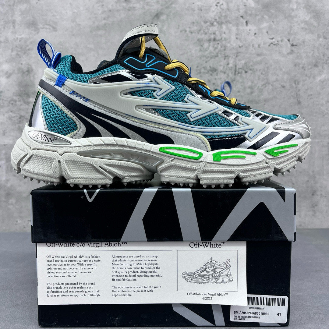 Off-White Be Right Back Teal White Grey