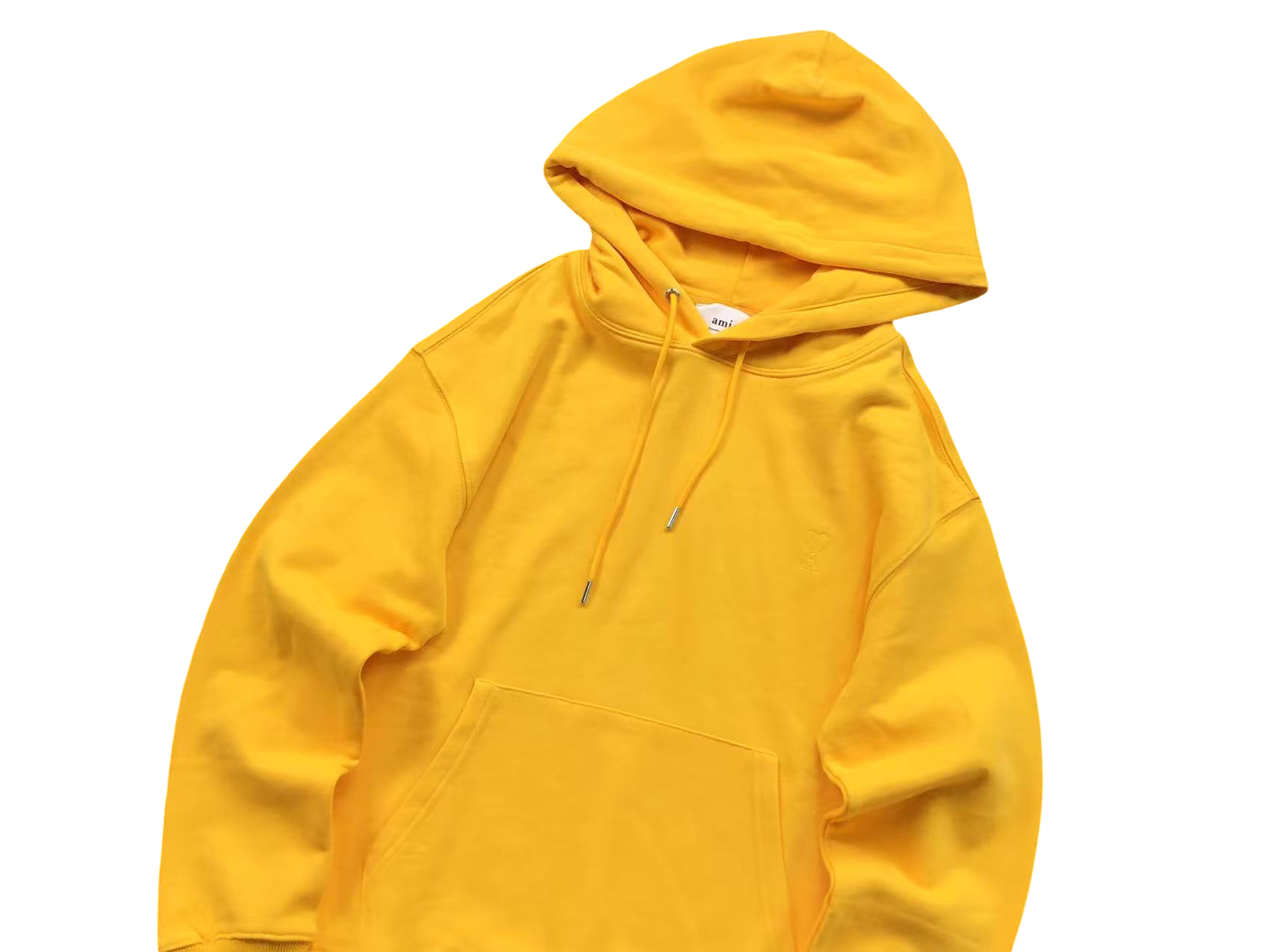 AMI Paris Classic Heart Hoodie Yellow