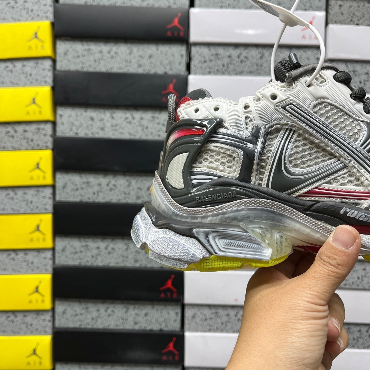 Balenciaga Runner 7.5 Grey White Fluo