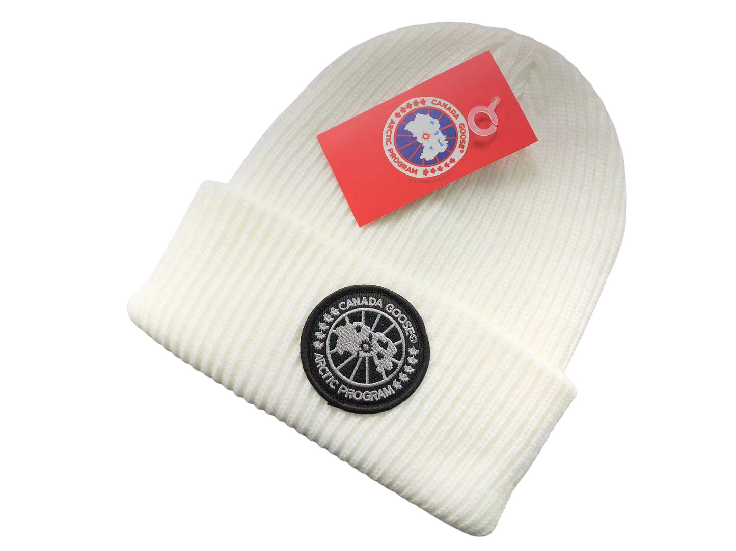 Canada Goose Beanie White/Black