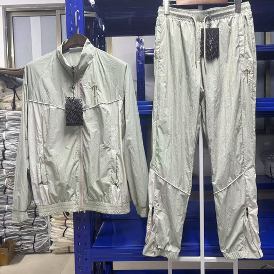 Trapstar Irongate T Shell Suit Grey/Cream