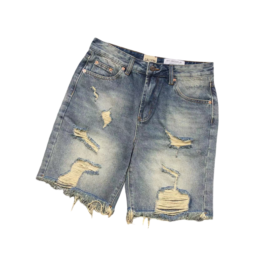 GALLERY DEPT. Ripped Jeans Short Blue