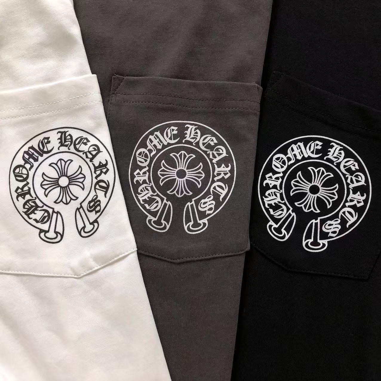 Chrome Hearts Horseshoe Cross Logo Longsleeve Anthracite Grey