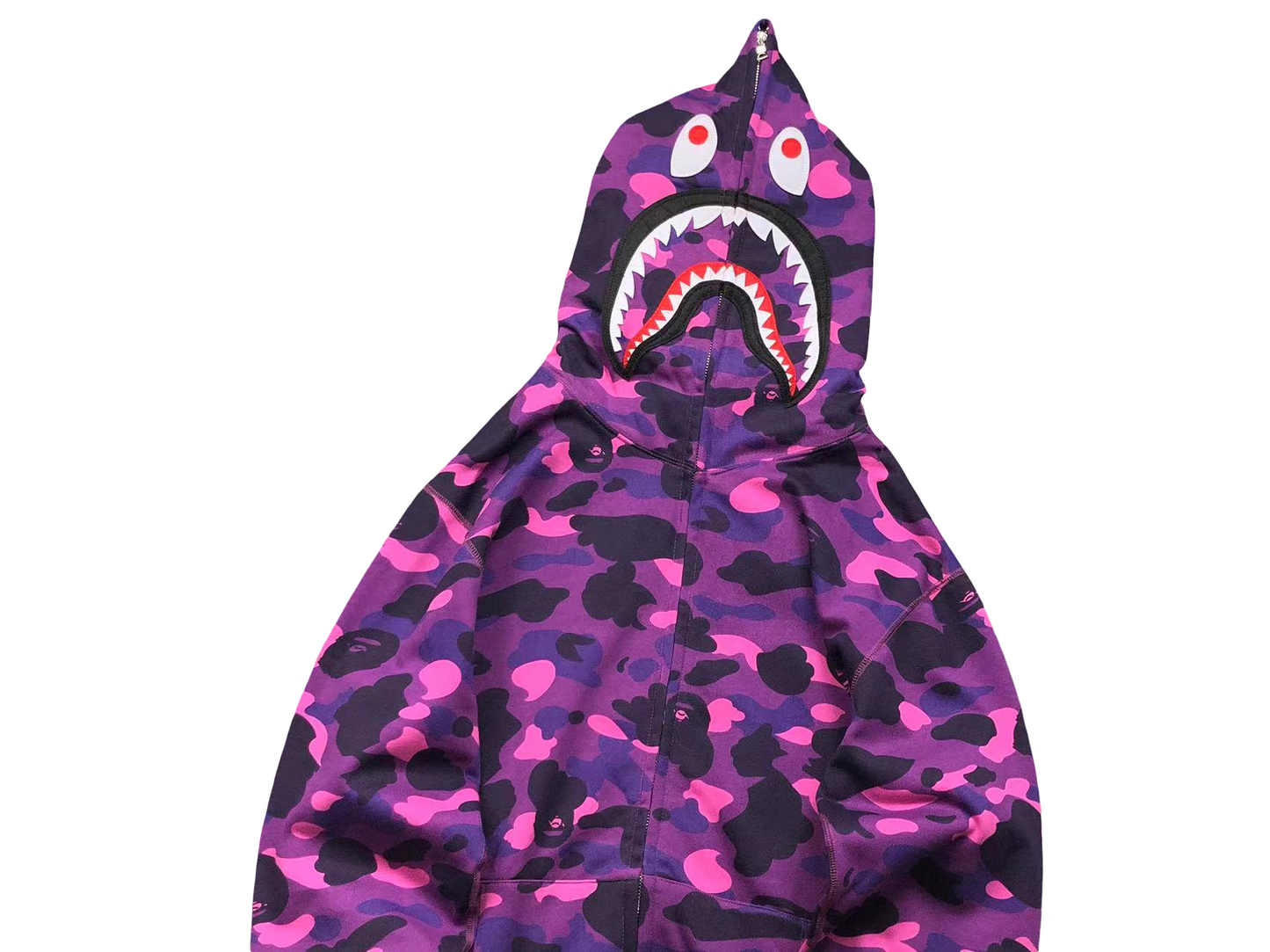 BAPE ABC Camo Shark Full Zip Hoodie - (PURPLE)