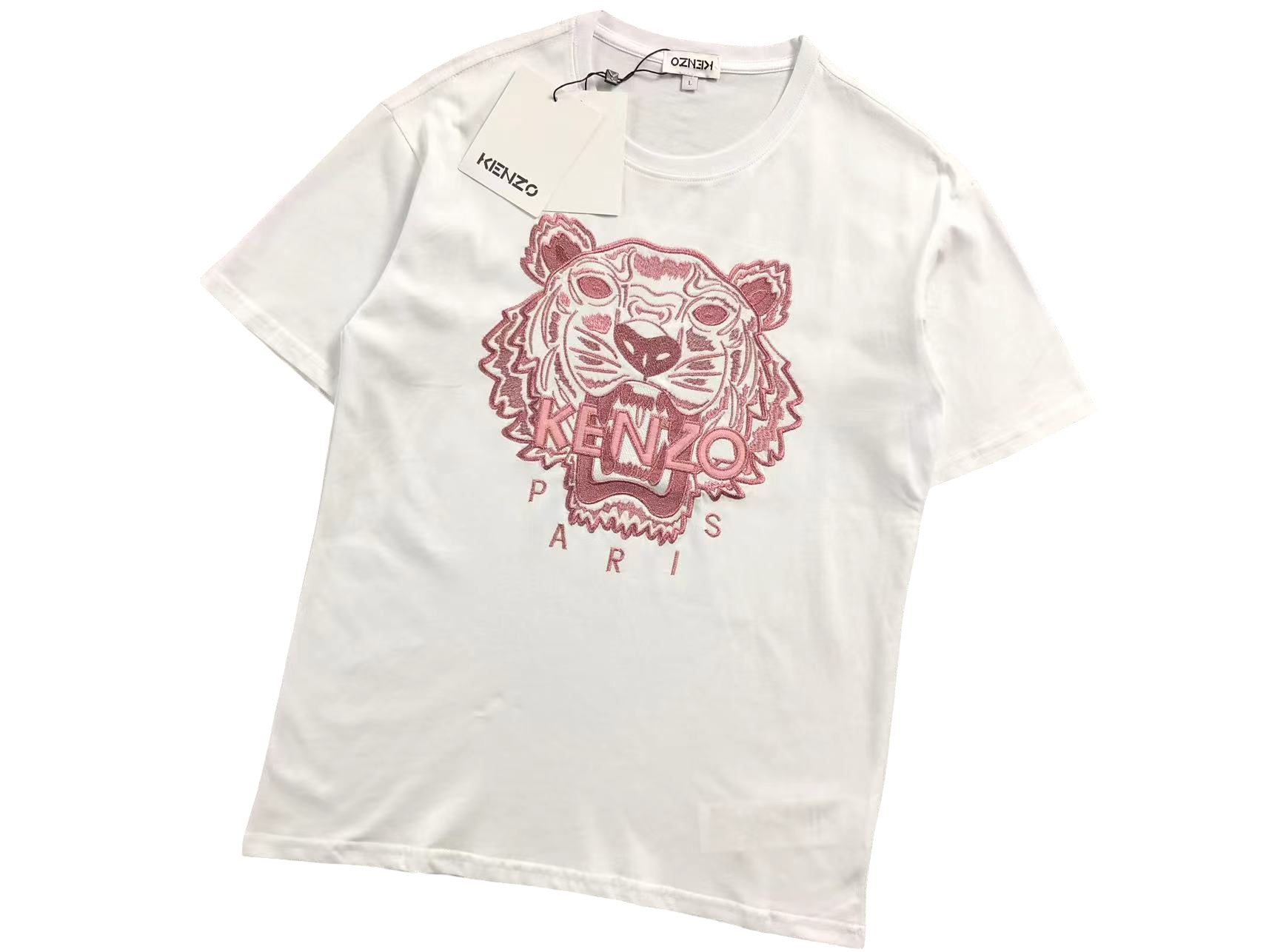 KENZO Tiger Heart Tee White/Pink