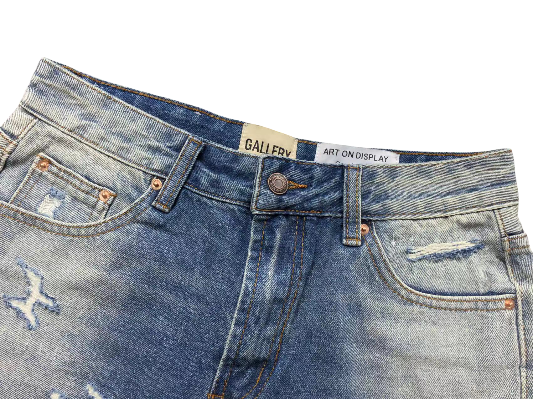 GALLERY DEPT. Ripped Jeans Short Light Blue