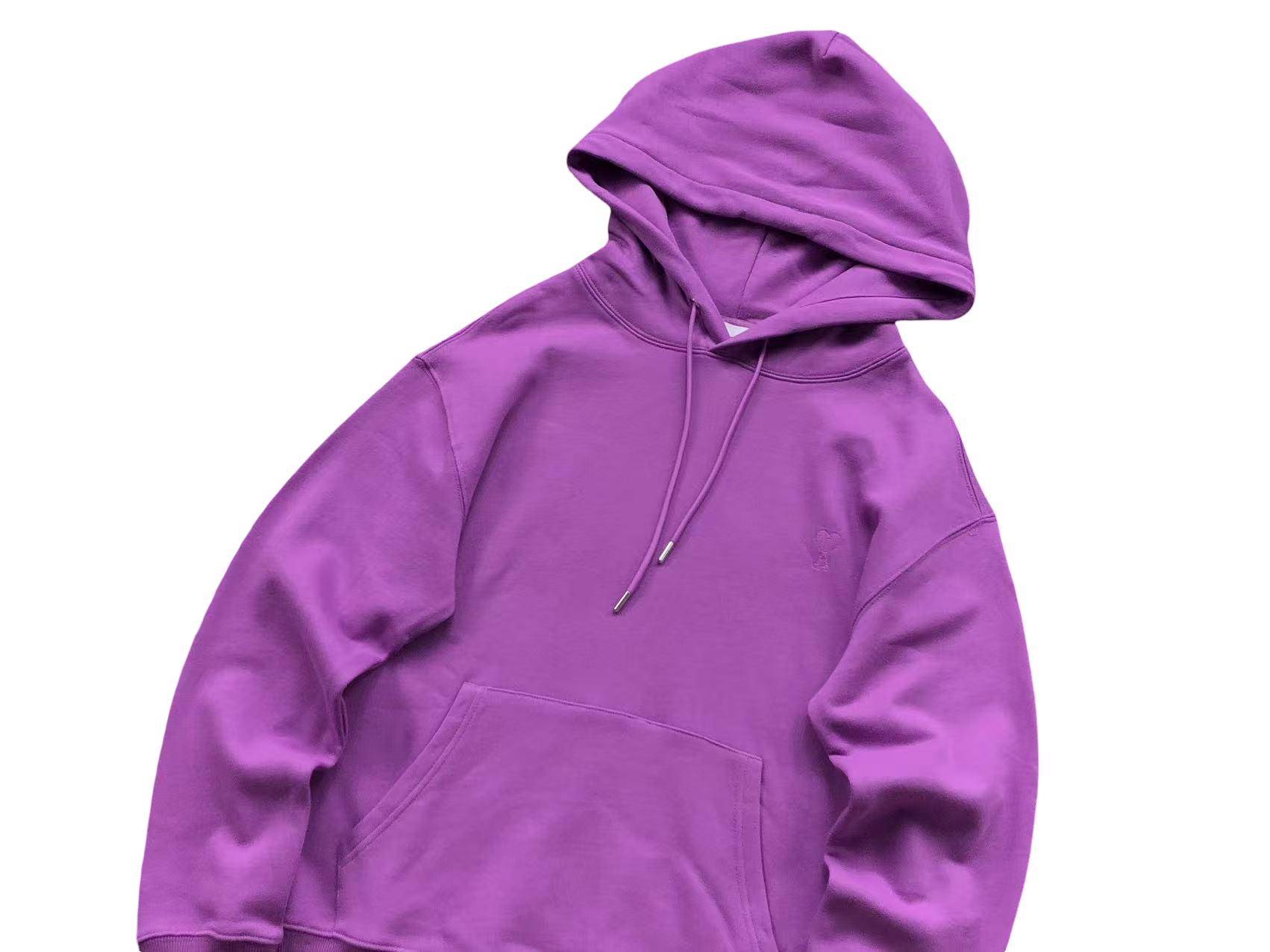 AMI Paris Classic Heart Hoodie Purple