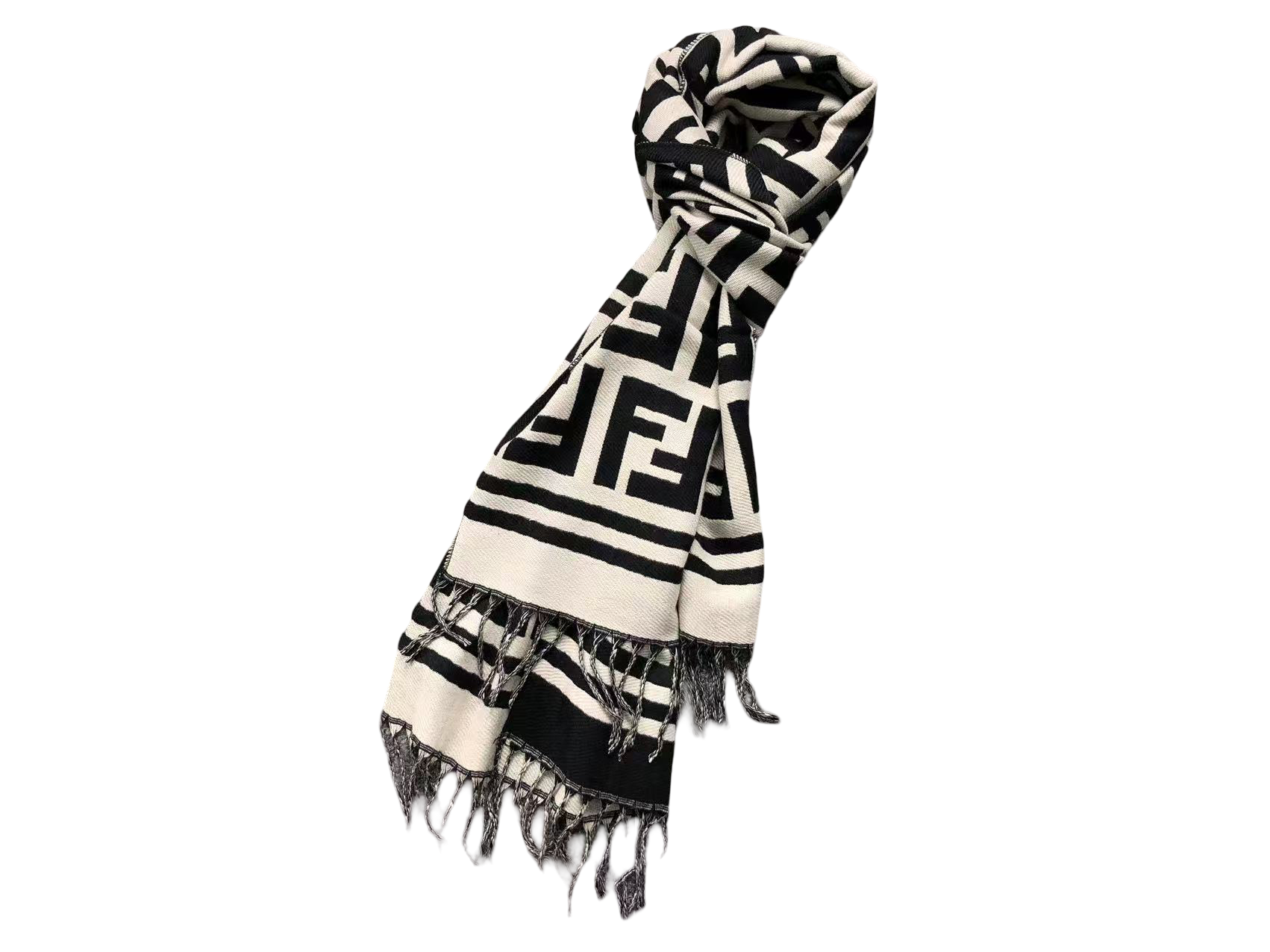 Fendi Monogram Scarves Black White/Cream/Brown/Pink/Black Brown