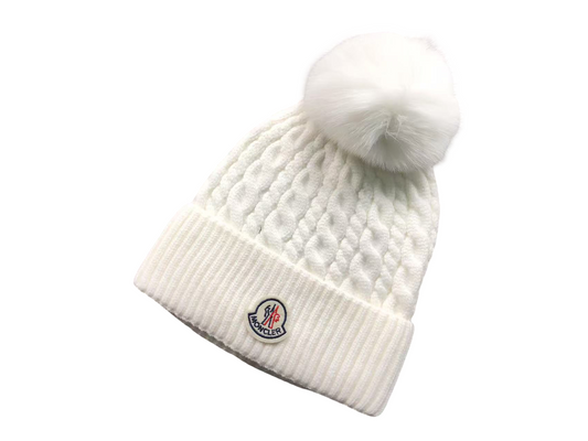 Moncler Pom-pom Beanie White
