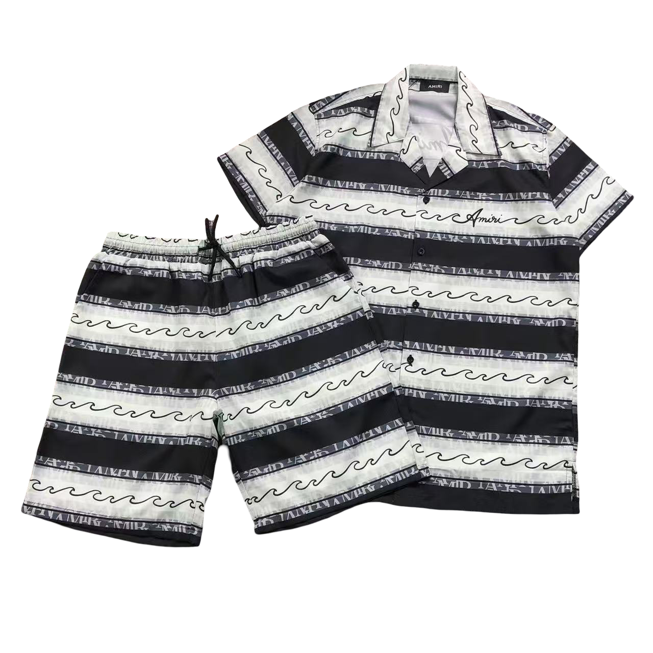 AMIRI Waves Short Set Black