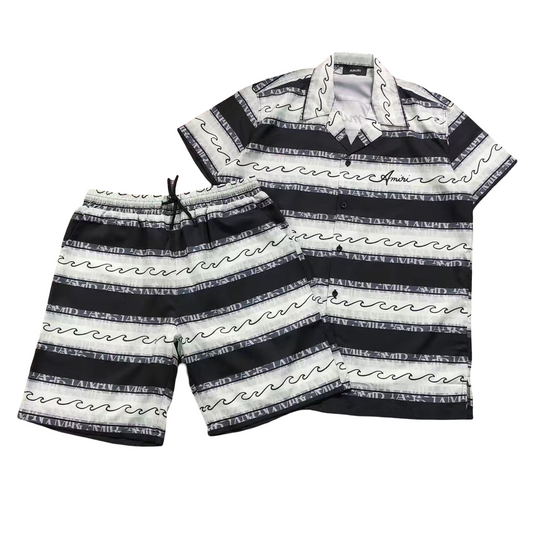 AMIRI Waves Short Set Black