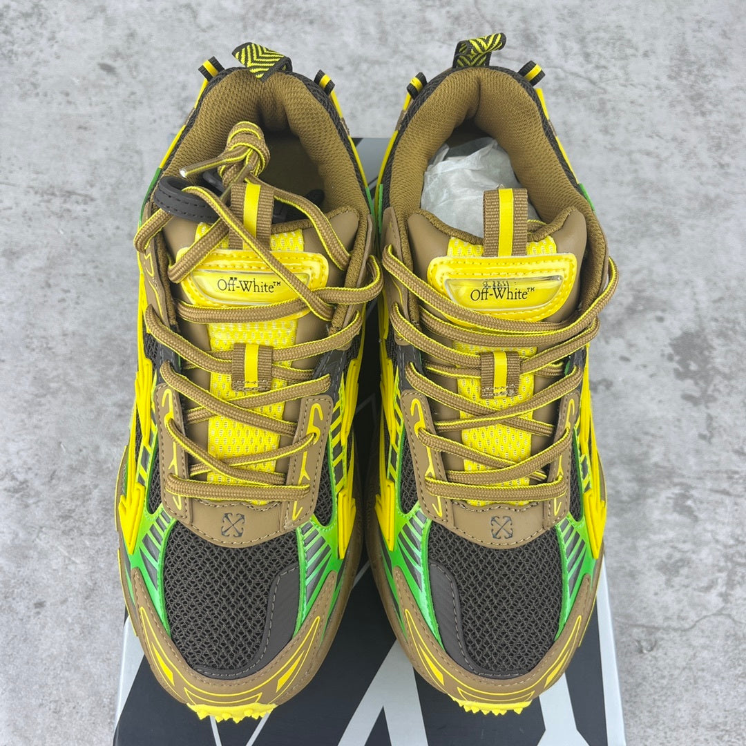 Off-White Be Right Back Yellow Brown Green