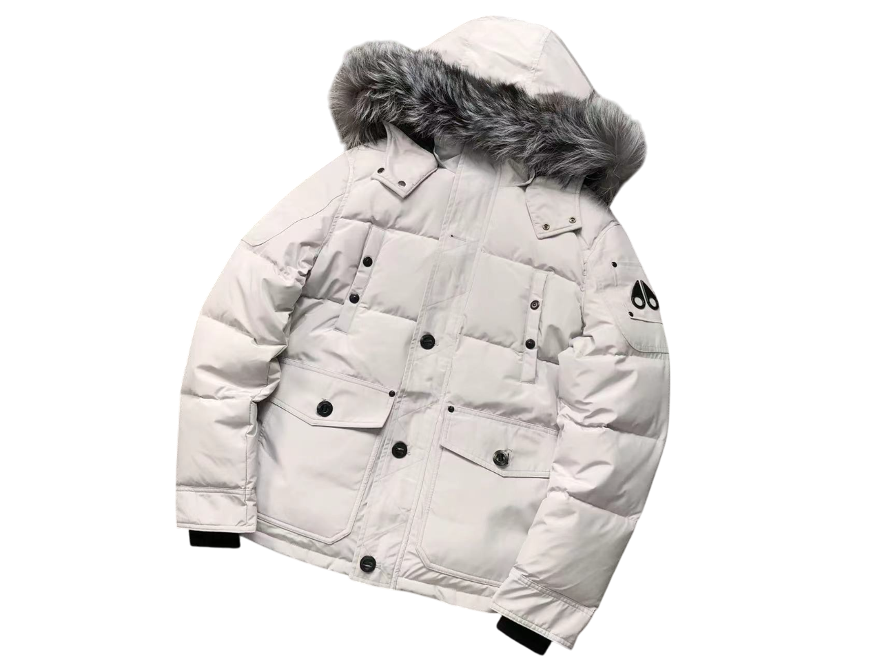 Moose Knuckles Onyx Round Island Down Jacket Grey