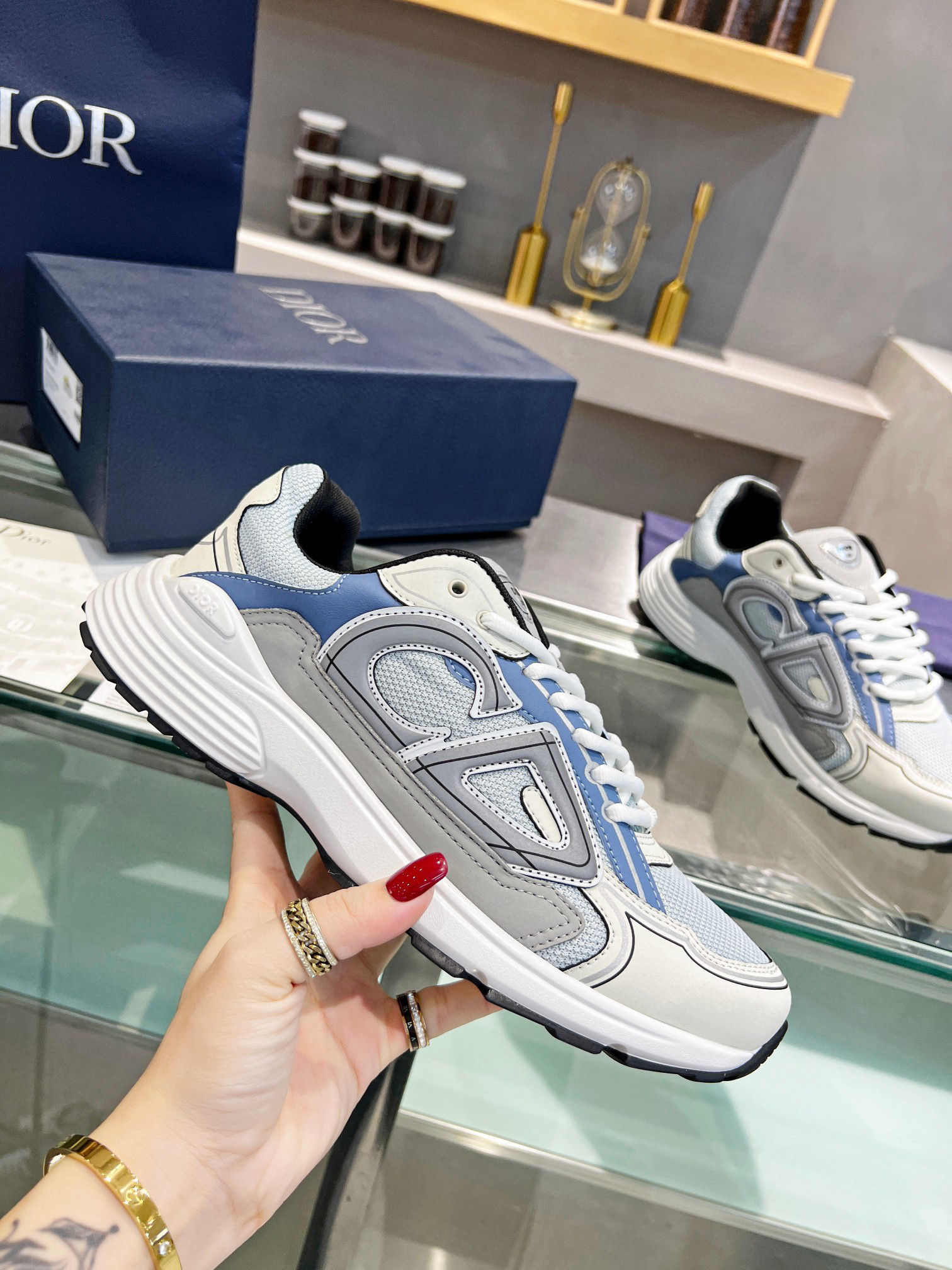 Dior B30 White/Grey/Blue