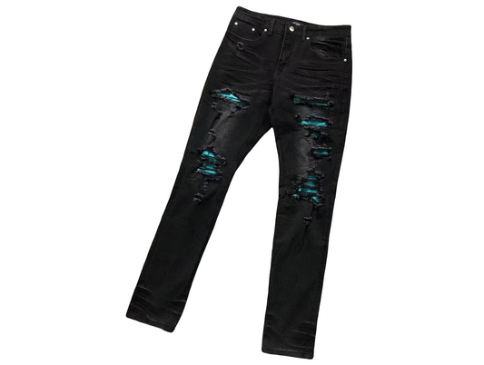 AMIRI Neon Denim Jeans Black