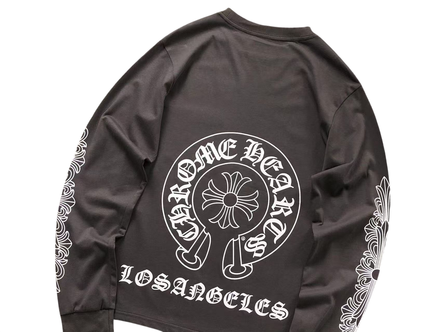 Chrome Hearts Horseshoe Cross Logo Longsleeve Anthracite Grey