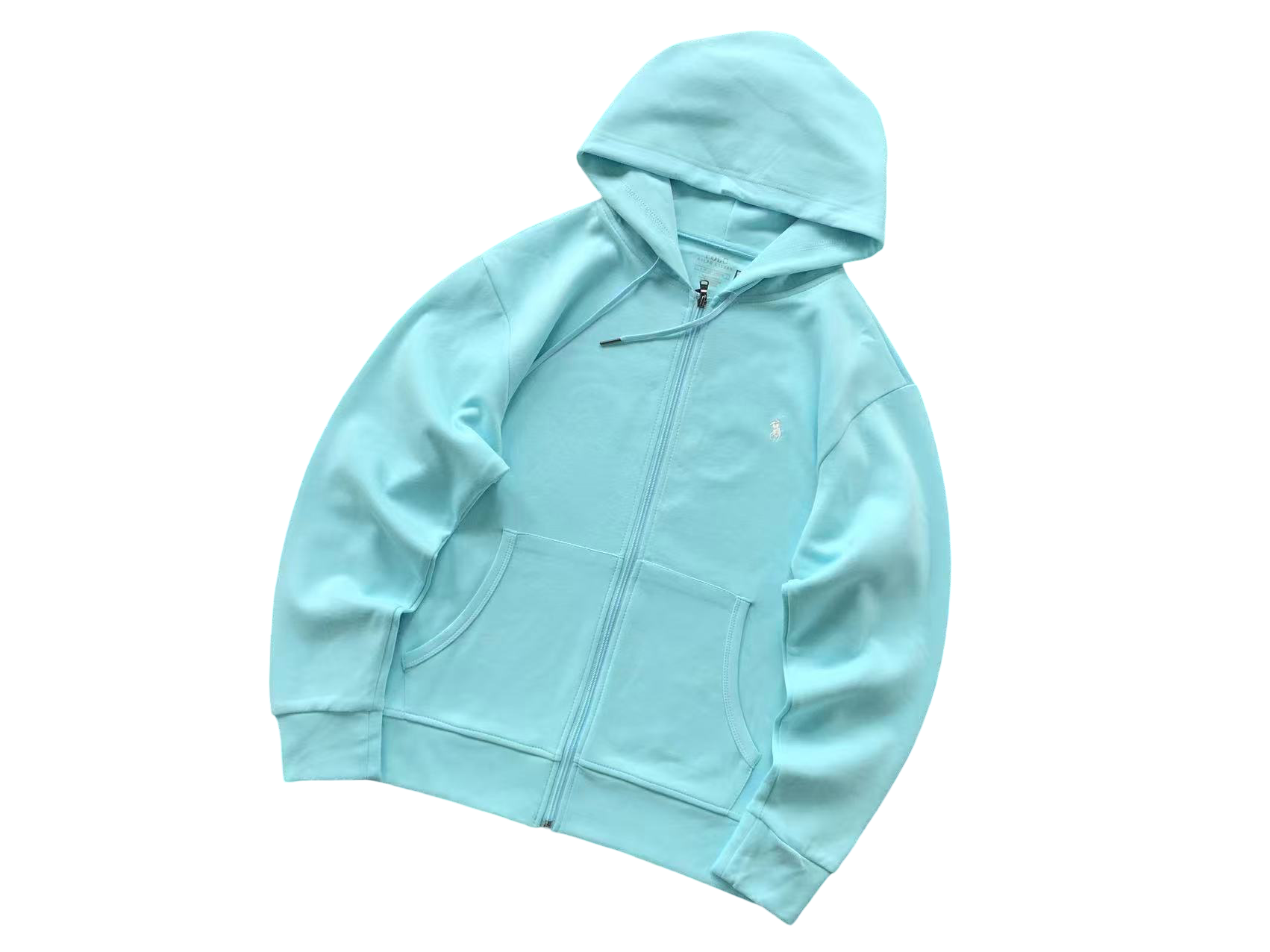 Ralph Lauren Classic Zip Hoodie Cyan