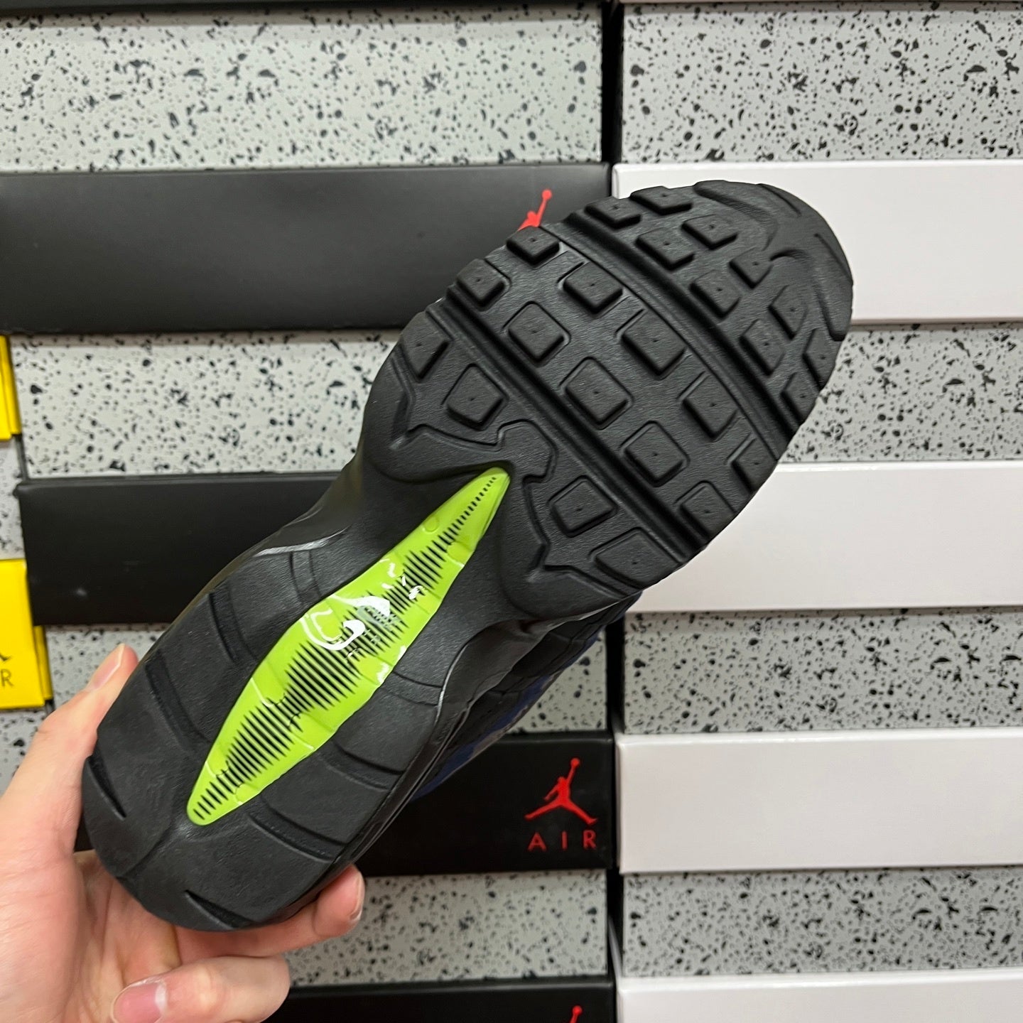 Nike Air Max 95 Retro Logo Black Grey Volt